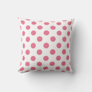 Coussin Pois rose et blanc