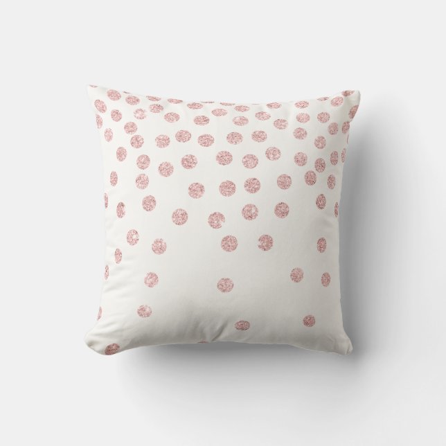 Coussin pois rose girly de confettis de parties (Recto)