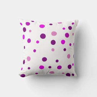 Coussin Pois rose, violet et violet