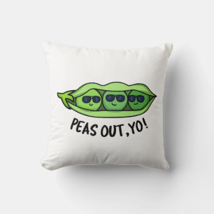 Coussin Pois Sortis Yo Funny Peas Pun
