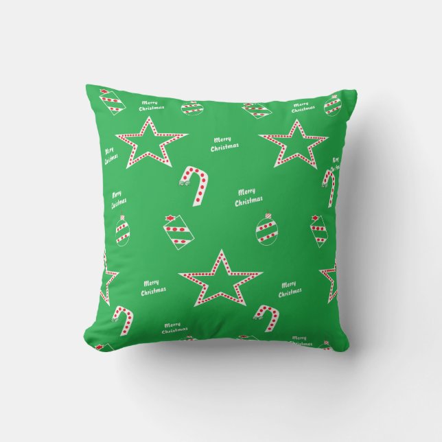 Coussin Pois vert double motifJeu d'oreillers (Recto)