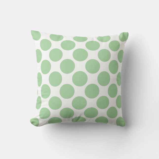 Coussin Pois vert en bon état (Recto)