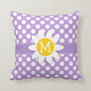 Coussin Pois violets de lavande