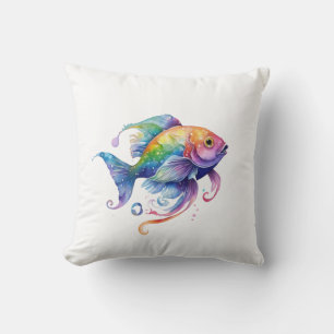 Coussin Poisson Arc-en-Ciel 1 Petit