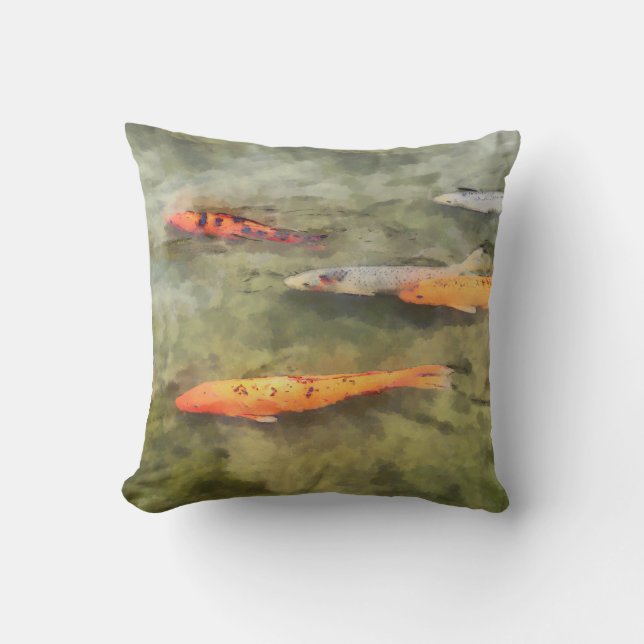 Coussin Poisson - Banc De Koi': (Recto)