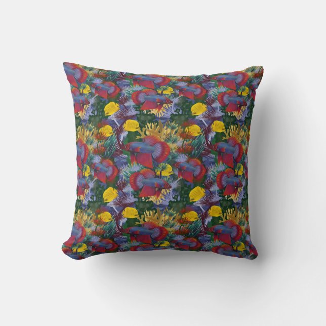 Coussin Poisson bleu marine (Recto)