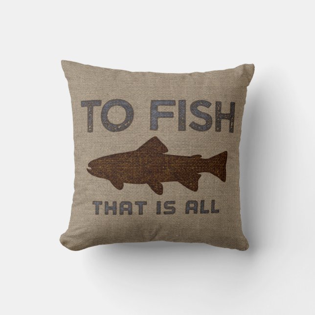 Coussin Poisson Burlap (Recto)