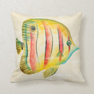 Coussin Poisson coloré