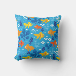 Coussin Poisson d'or dans l'aquarium