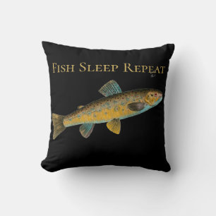 Coussin Poisson Dormir Répéter Pêcheurs homme caverne déco