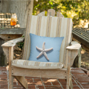 Coussin Poisson étoilé exotique avec Arrière - plan bleu
