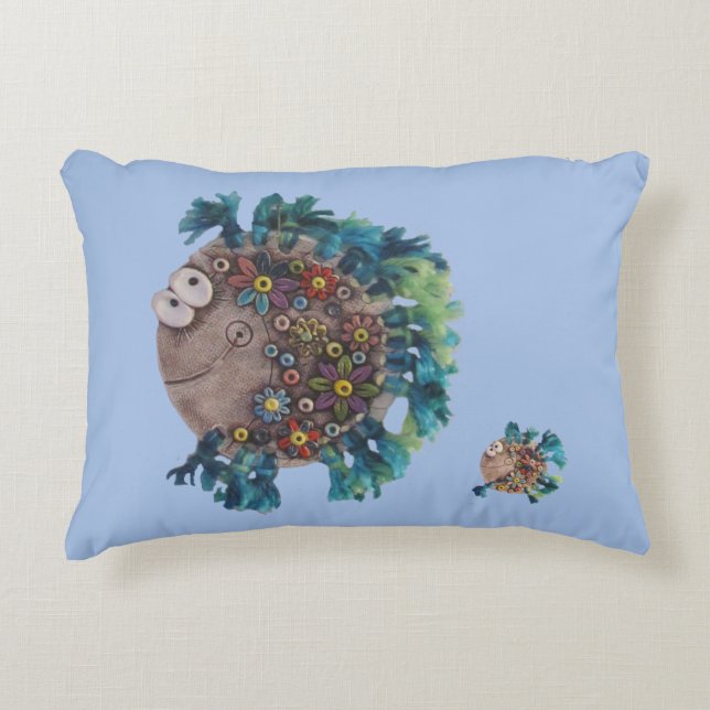 Coussin - Poisson Flowchild (Devant)