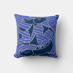 Coussin Poisson Gras Baignade Océan Bleu Pêche
