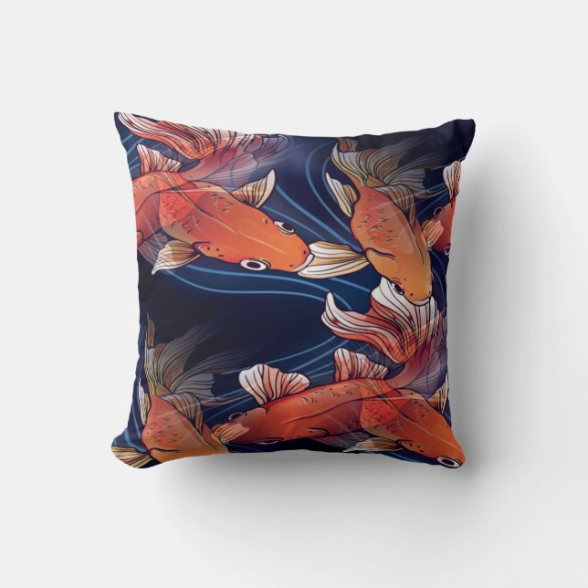 Coussin Poisson japonais Koi (Recto)