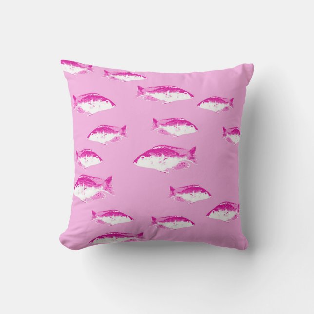 Coussin Poisson rose (Recto)