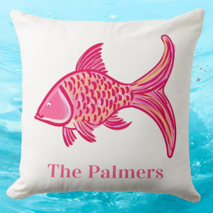 Coussin Poisson rose