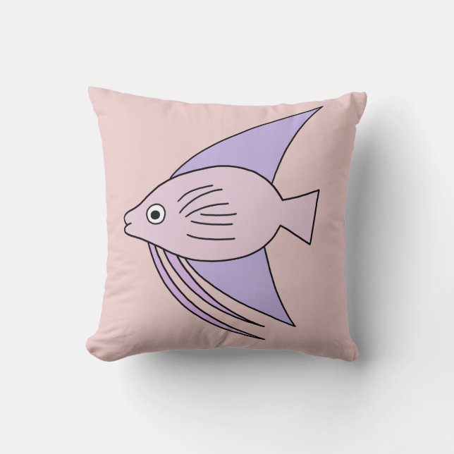 Coussin Poisson rose (Recto)
