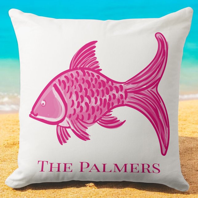 Coussin Poisson Rose Prépa Personnalisé (Créateur téléchargé)