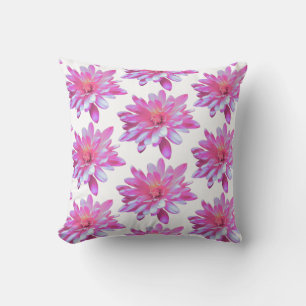 Coussin Poisson rose zinnia cosmo Retro motif floral