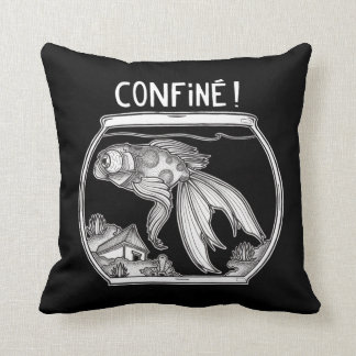 Coussin poisson rouge Confiné