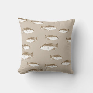 Coussin Poisson sépien