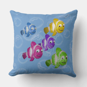 Coussin Poisson sous-marin (multicolore)