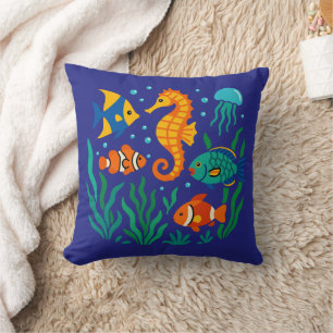 Coussin Poisson sous-marin tropical - Vie marine