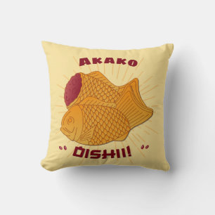 Coussin Poisson Taiyaki Oishii Illustration de la nourritu