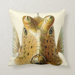 Coussin Poissons à cornes étranges