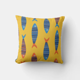 Coussin Poissons brillants Illustration de la vie sous-mar