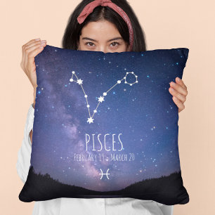 Coussin Poissons   Constellation Zodiaque personnalisée