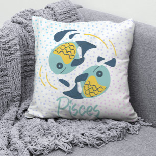 Coussin Poissons de Poissons modernes Zodiac