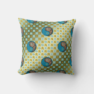 Coussin Poissons & Dragon de terre