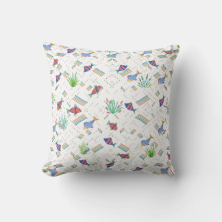 Coussin Poissons et plantes dans l'étang