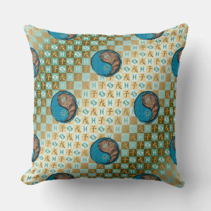 Coussin Poissons & Rat de Terre