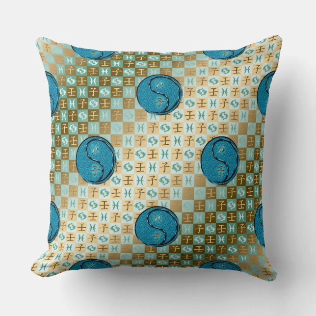 Coussin Poissons & Rat d'eau (Recto)