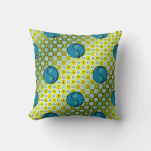 Coussin Poissons & Singe d'eau