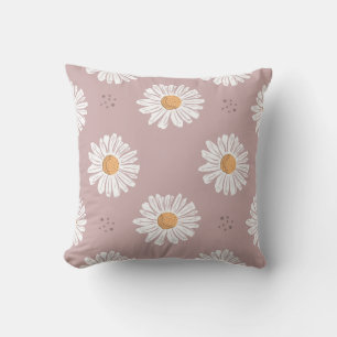Coussin Poitrine rose : Motif à répétition florale.