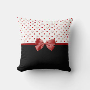 Coussin Poitrine rouge et noir poitrine avec nom
