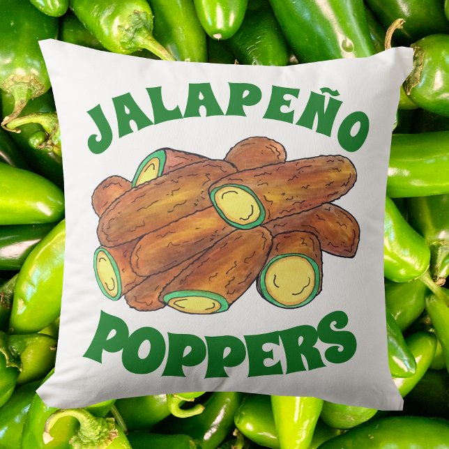 Coussin Poivron de Jalapeño frit vert Jalapeno chaud poivr (Jalapeno Popper Pillow)