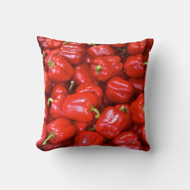 Coussin Poivrons rouges en Motif stérilisé (Recto)