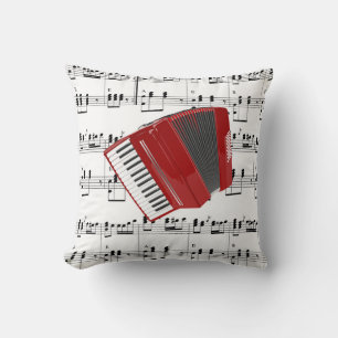 Coussin Polka...accordéon rouge