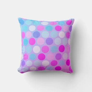 Coussin Polka-dots colorés Lancer l'oreiller