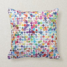Coussin Polka multicolore