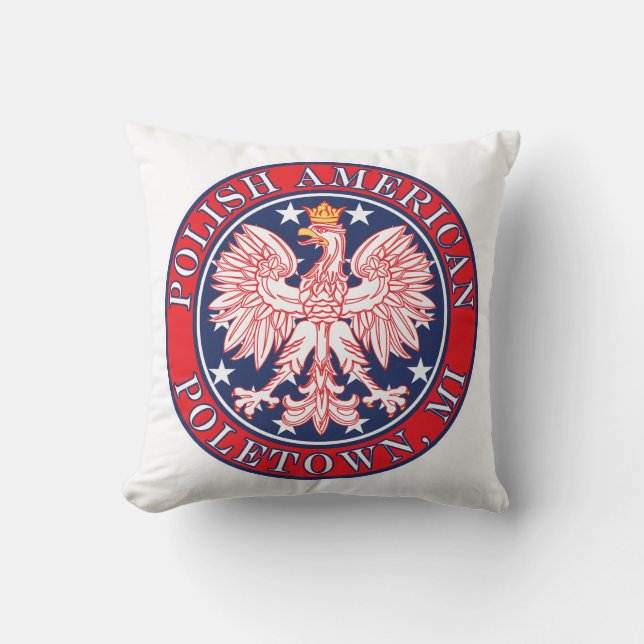Coussin Polonais de Poletown Michigan (Recto)