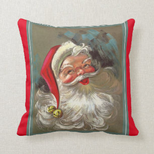 Coussin Poly houx vintage le père noël gai de Roly