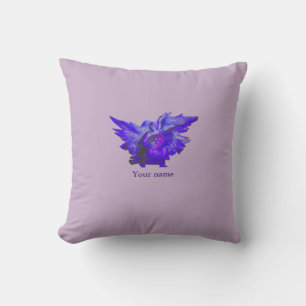 Coussin polyester de l'Angle de paix pourpre