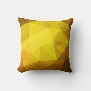 Coussin Polygone orange foncé. Un tout nouveau illu couleu