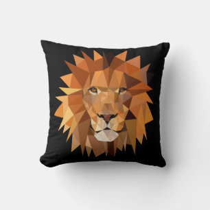 Coussin Polygones Lion Personnalisé