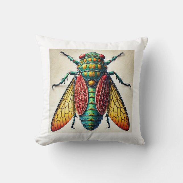 Coussin Polyrhaphis Insect Dorsal View 170724IREF229 - Wat (Recto)